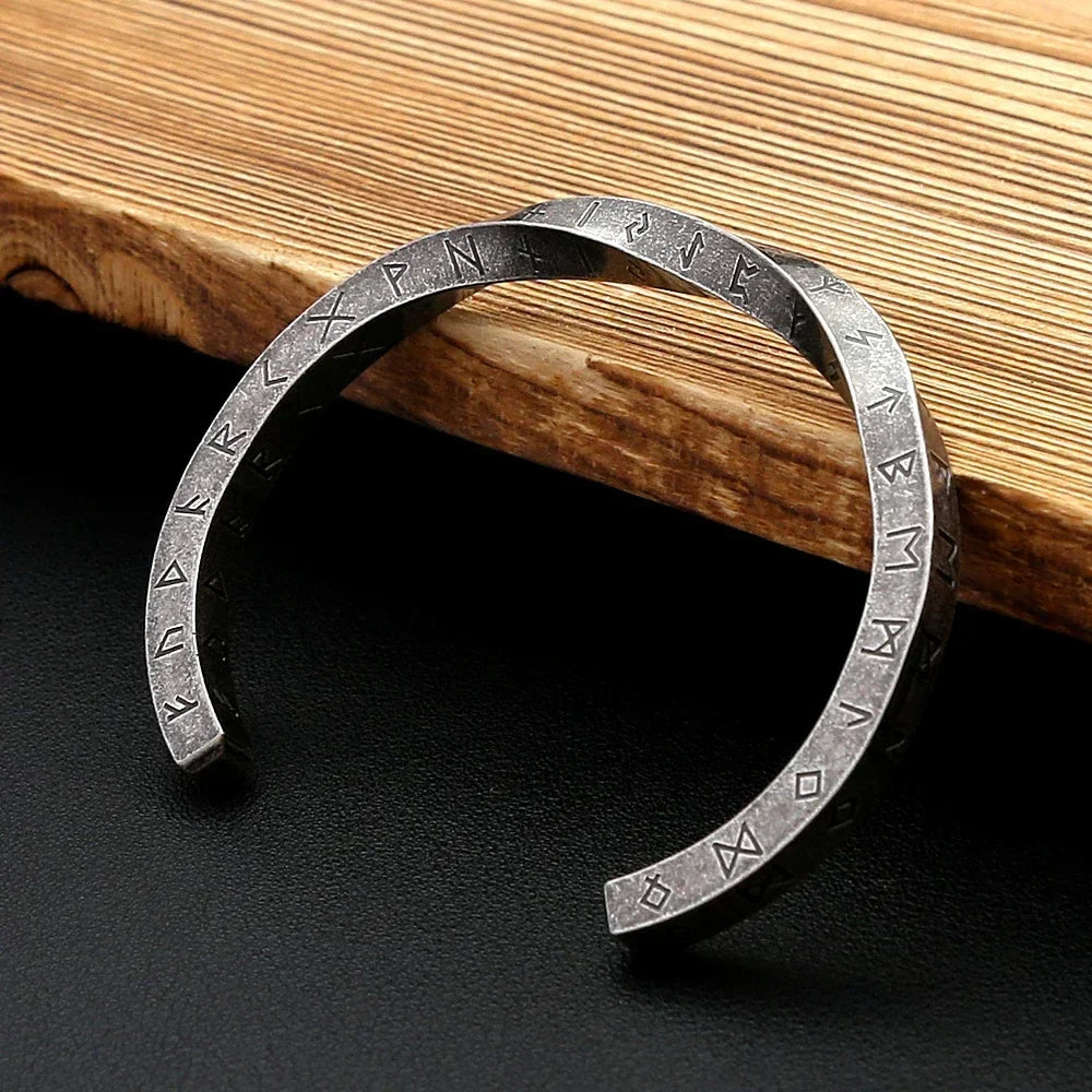Viking Rune Bracelet – Nordic Bangle Gothic Punk Statement for Alternative Styling