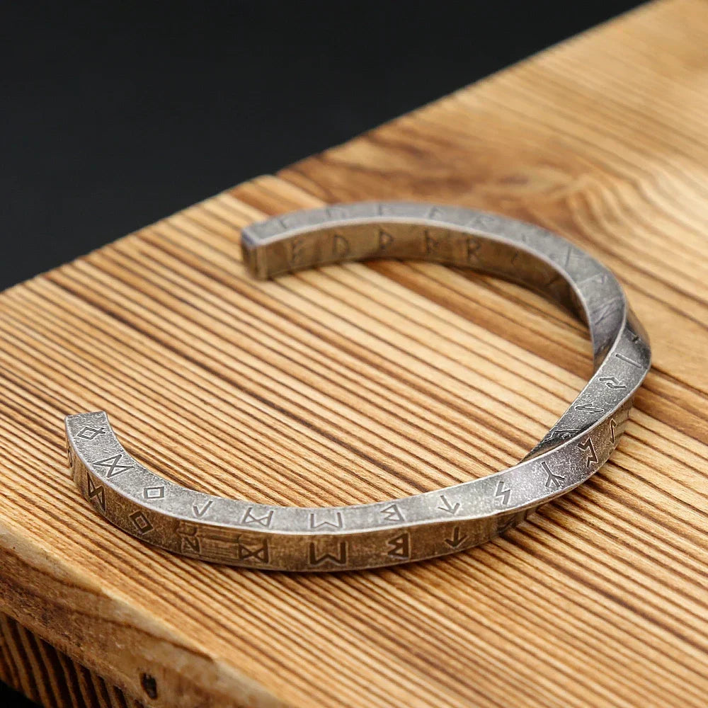 Viking Rune Bracelet – Nordic Bangle Gothic Punk Statement for Alternative Styling
