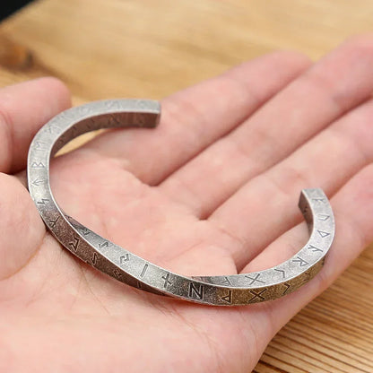 Viking Rune Bracelet – Nordic Bangle Gothic Punk Statement for Alternative Styling