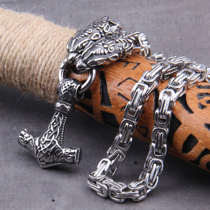 Viking Rune Necklace – Anchor with Njord Norse God Gothic Punk Statement