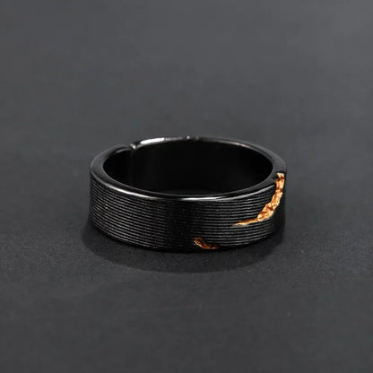 Viking Rune Ring – Dark Storm Lightning Gothic Punk Adjustable Statement