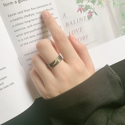 Viking Rune Ring – Dark Storm Lightning Gothic Punk Adjustable Statement