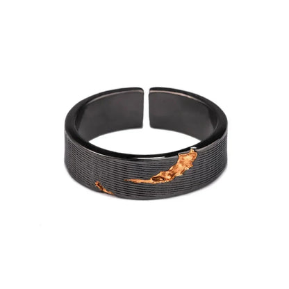 Viking Rune Ring – Dark Storm Lightning Gothic Punk Adjustable Statement