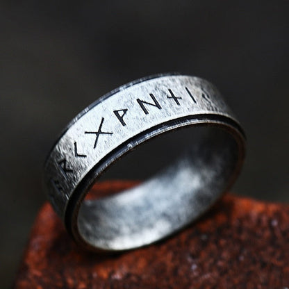 Viking Rune Ring – Futhark Norse Odin Gothic Punk Statement for Alternative Styling