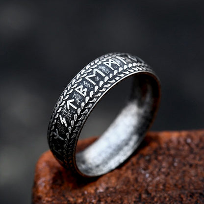Viking Rune Ring – Futhark Norse Odin Gothic Punk Statement for Alternative Styling