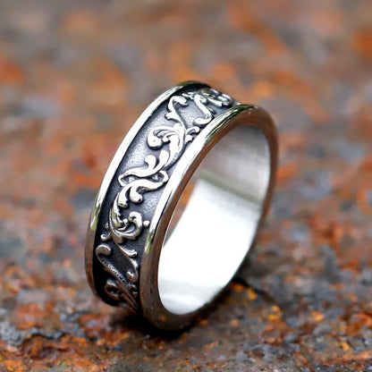 Viking Rune Ring – Punk with Gothic Spindrift Wave Biker Statement