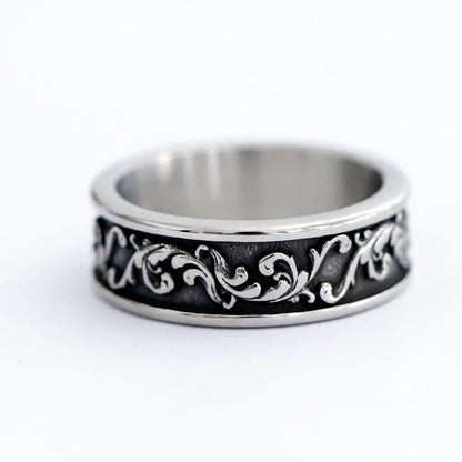 Viking Rune Ring – Punk with Gothic Spindrift Wave Biker Statement