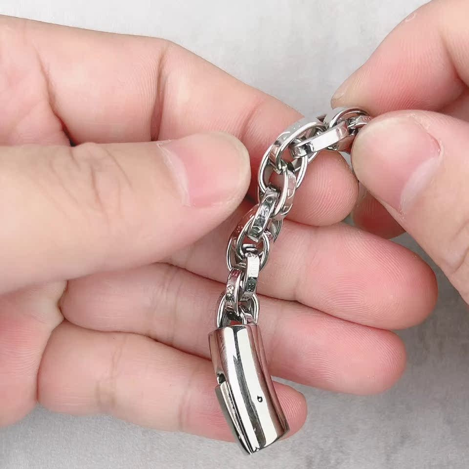 Vintage Dragon Bracelet – Six-Character Mantra with Twisted Bone Titanium Steel