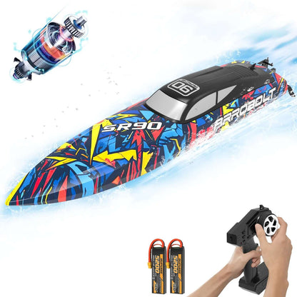 Volantexrc 798-5 SR90 2.4G Brushless RC Boat 70km/h Water Cooling Capsize Reset Waterproof High Speed Speedboat RTR