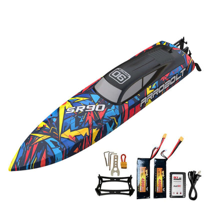Volantexrc 798-5 SR90 2.4G Brushless RC Boat 70km/h Water Cooling Capsize Reset Waterproof High Speed Speedboat RTR
