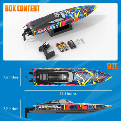 Volantexrc 798-5 SR90 2.4G Brushless RC Boat 70km/h Water Cooling Capsize Reset Waterproof High Speed Speedboat RTR