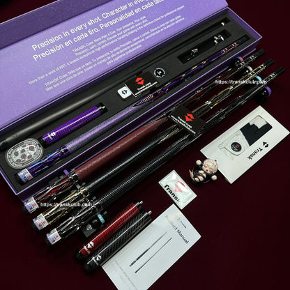 Transk Premium Metal Pool Cue  Set With Box 10.5/11.8/12.5mm Tip Adjustable Balance Weight Black/Gold/Red/Purple Options, Professional Billiard Stick for Advanced Players