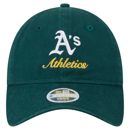 New Era Women's Oakland Athletics Preppy Team Color 9TWENTY Adjustable Hat-Green