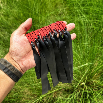 Wrist Brace Slingshot – Rocket Bands with 10-Pack 0.65mm Flat Bands Tapered 25mm→15mm