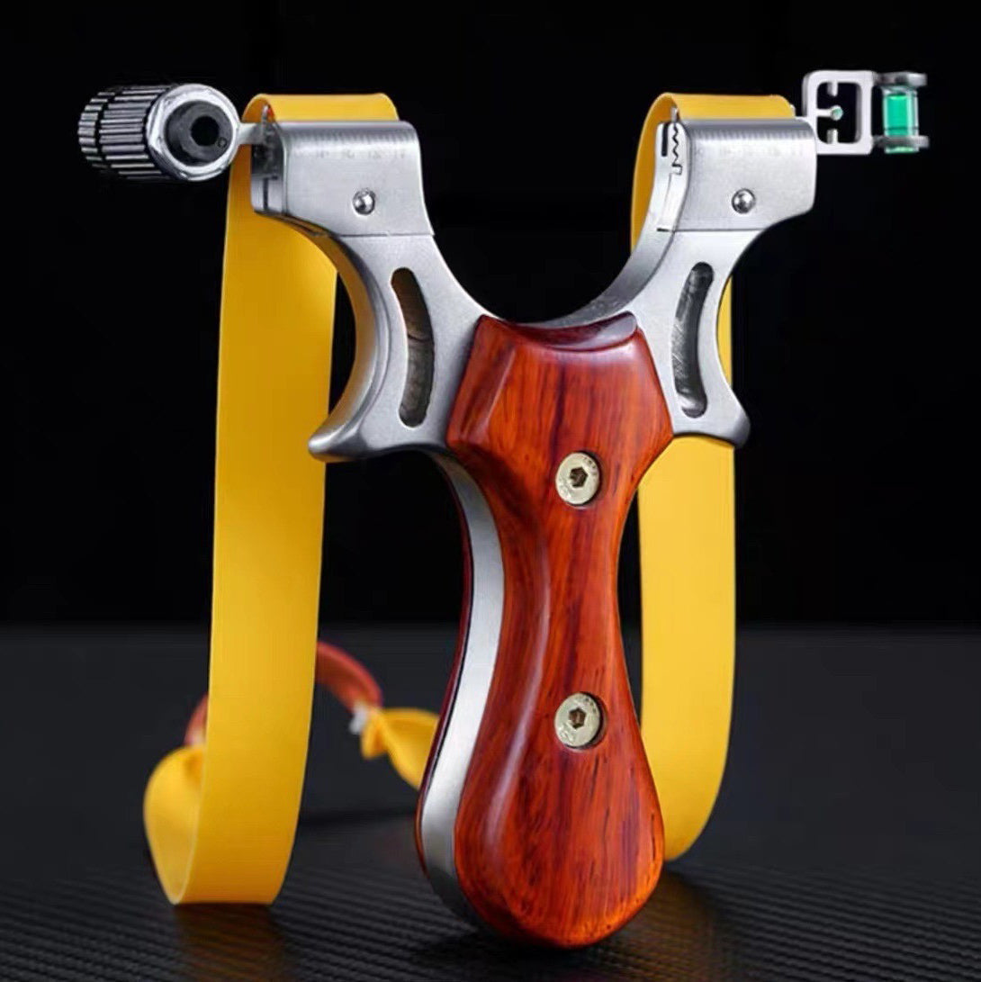 Wrist Brace Slingshot – Rocket with Stainless Steel Wood Handle Hunting