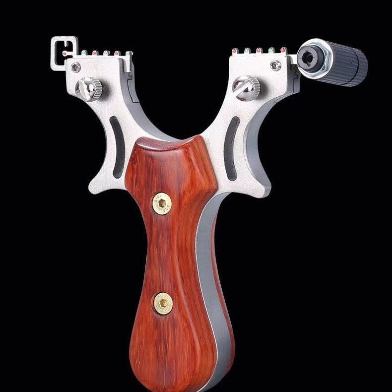 Wrist Brace Slingshot – Rocket with Stainless Steel Wood Handle Hunting
