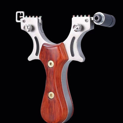 Wrist Brace Slingshot – Rocket with Stainless Steel Wood Handle Hunting