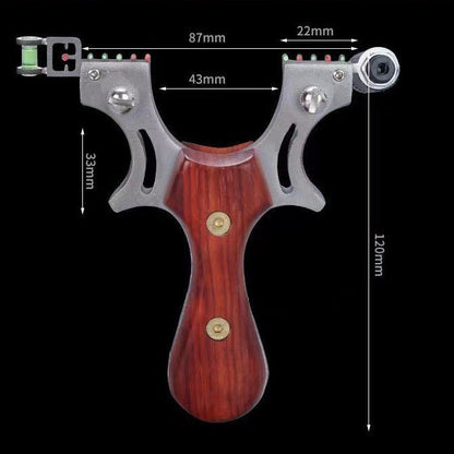Wrist Brace Slingshot – Rocket with Stainless Steel Wood Handle Hunting
