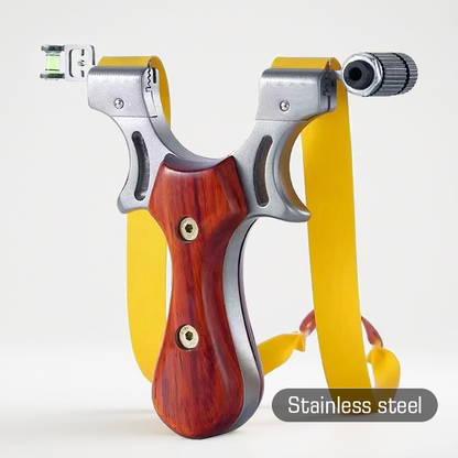 Wrist Brace Slingshot – Rocket with Stainless Steel Wood Handle Hunting