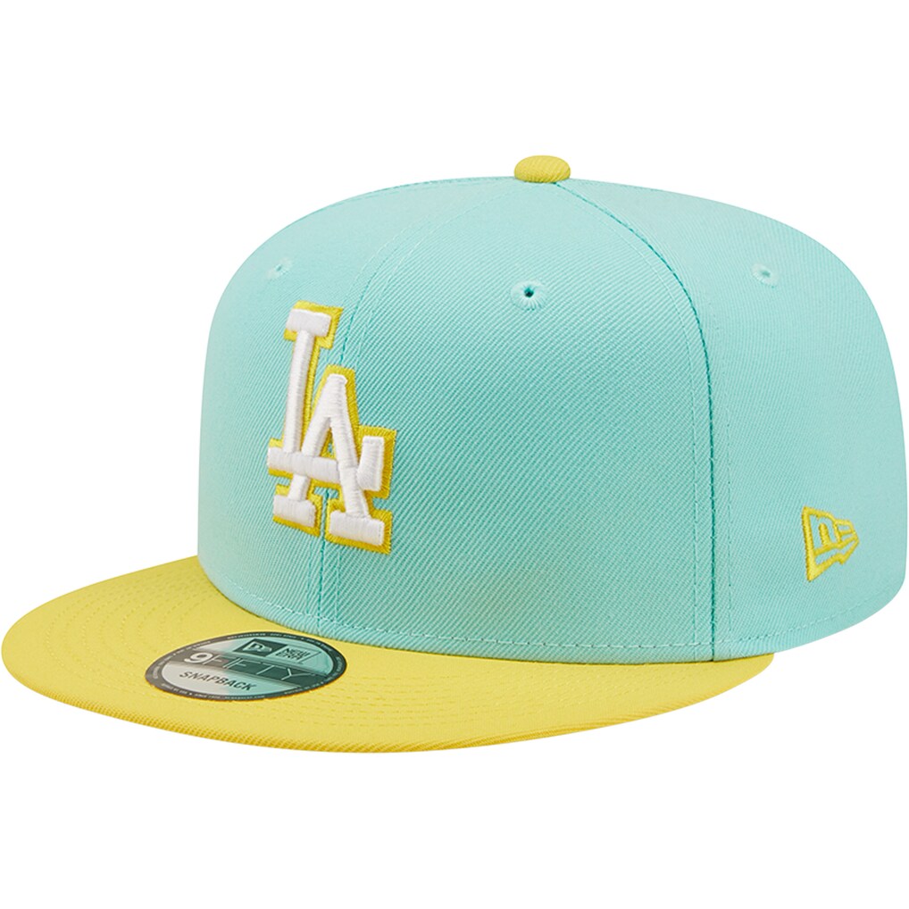 New Era  Los Angeles Dodgers Color Pack Two-Tone 9FIFTY Snapback Hat-Turquoise/Yellow