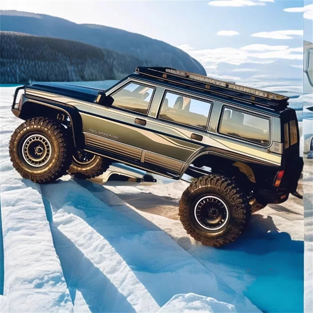 YIKONG YK4107 PRO Brushless 1/10 4WD RC Car Rock Crawler Two Speed Differential Lock LCG Chassis Tank Turn LED Lights Off-Road Climbing Truck