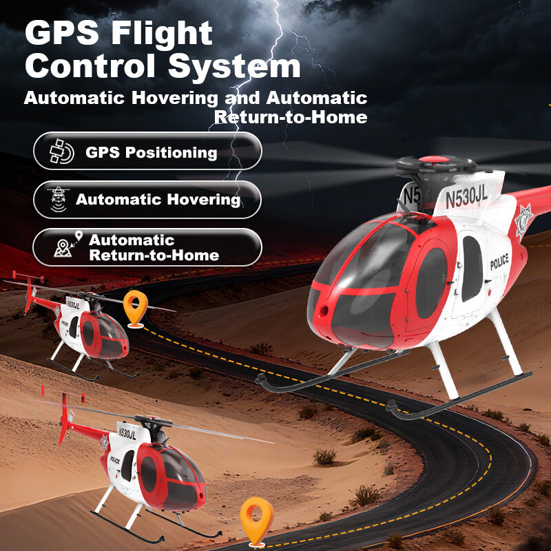 YUXIANG F119S MD-500 Bird RC Helicopter GPS Altitude Hold Optical Flow Brushless 3D Stunt RTF