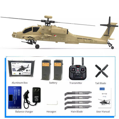 YUXIANG F11H Apache RC Helicopter GPS Brushless 3D Stunt Altitude Hold Optical Flow Positioning RTF